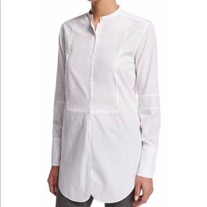 NWOT Helmut Lang Poplin Tuxedo Tunic Shirt, S
